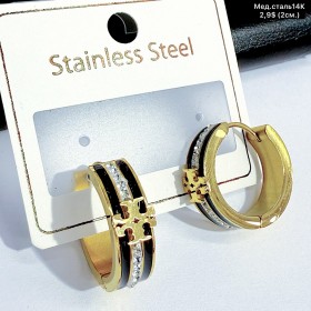 Сережки мед.сталь14К 10733 (2см)